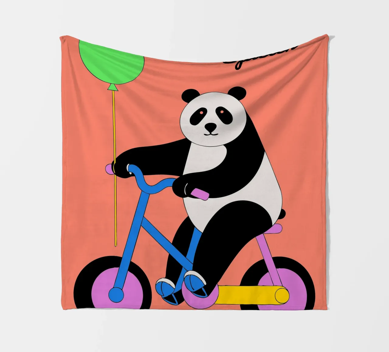 Panda eet bamboe fleecedeken van OUR SHOP