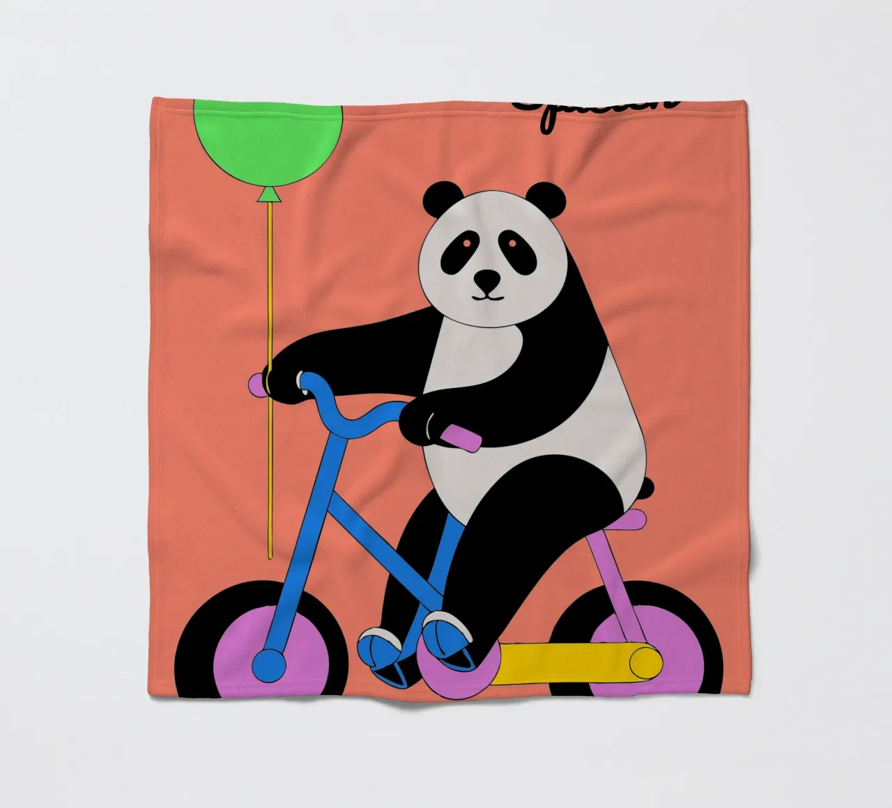Panda eet bamboe fleecedeken van OUR SHOP