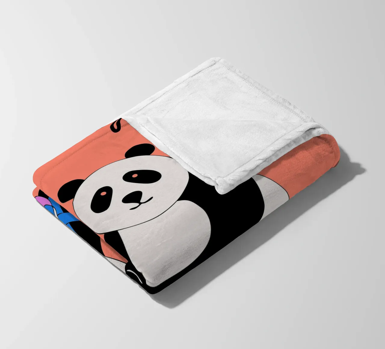 Panda eet bamboe fleecedeken van OUR SHOP