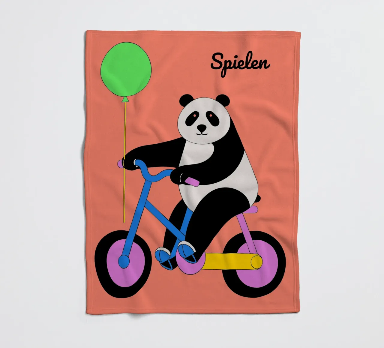 Panda eet bamboe fleecedeken van OUR SHOP