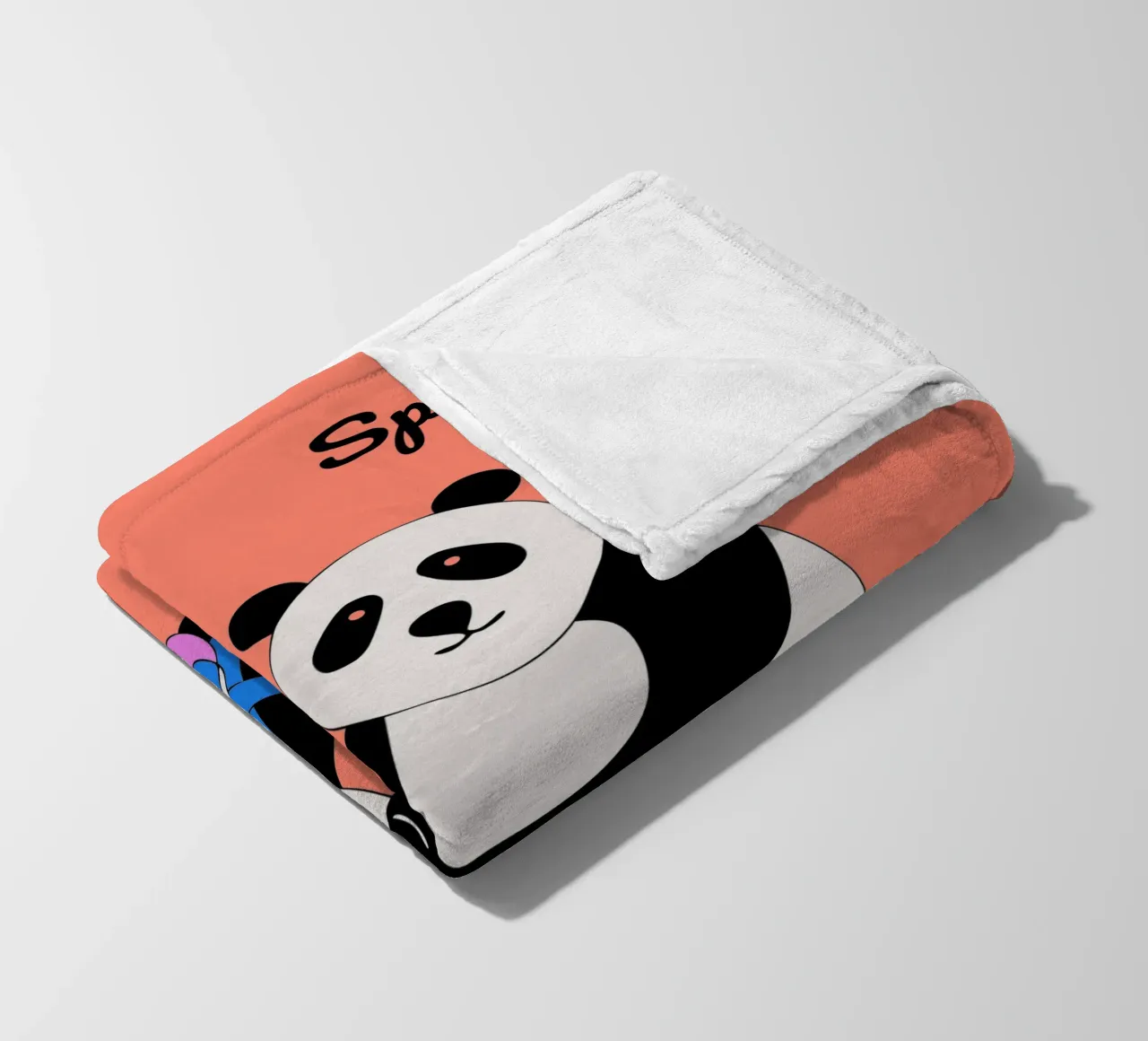 Panda eet bamboe fleecedeken van OUR SHOP