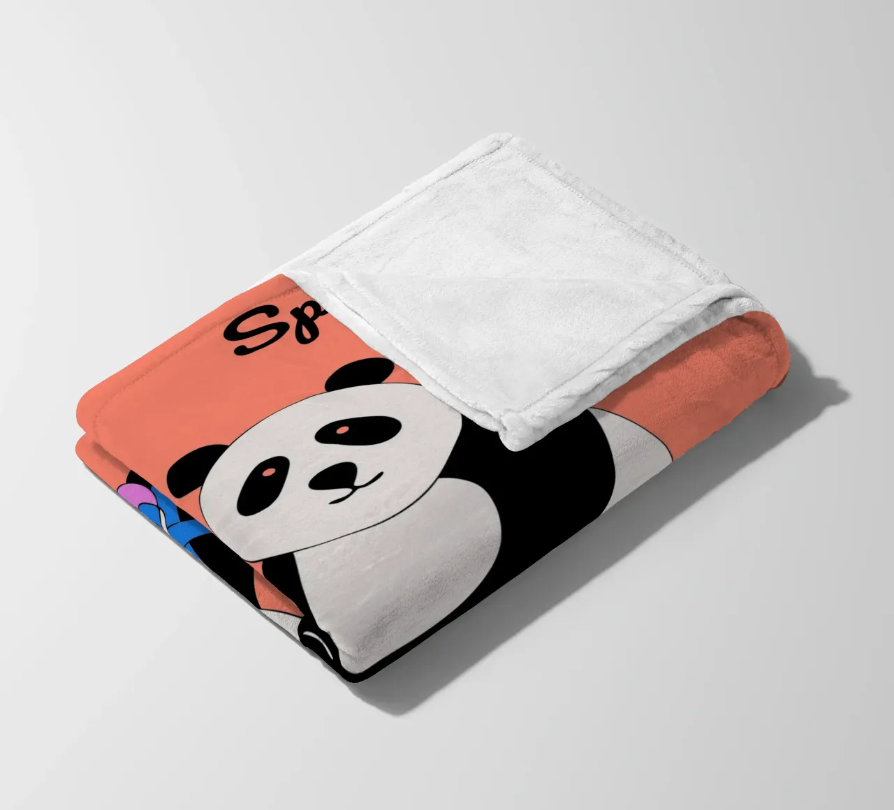 Panda eet bamboe fleecedeken van OUR SHOP