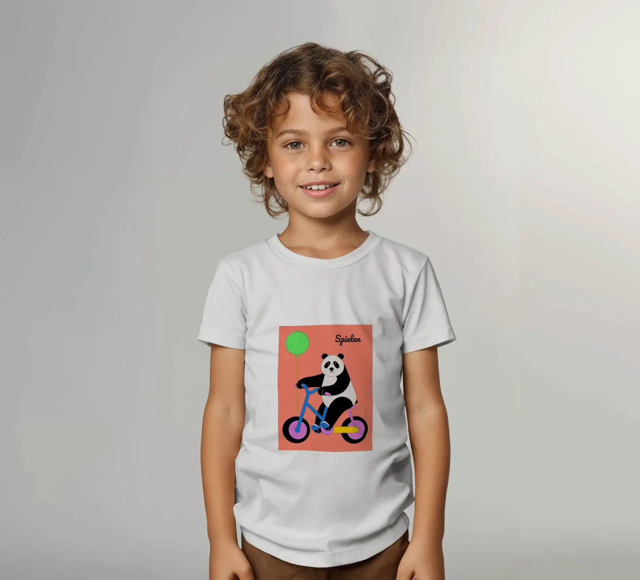 Panda eet bamboe kinder t-shirt van OUR SHOP