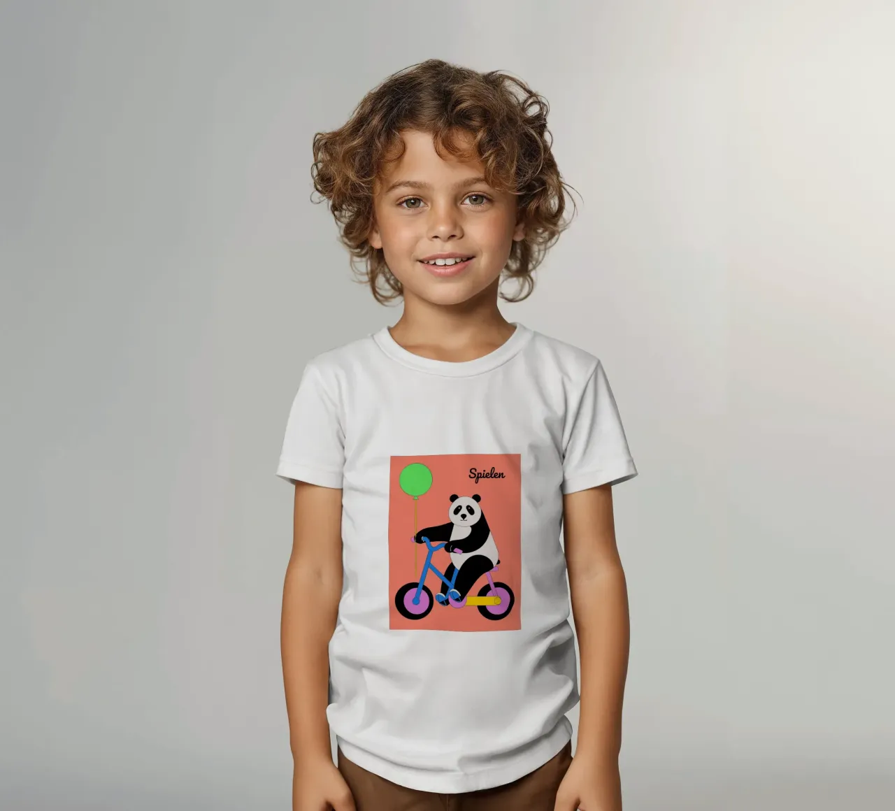 Panda eet bamboe kinder t-shirt van OUR SHOP