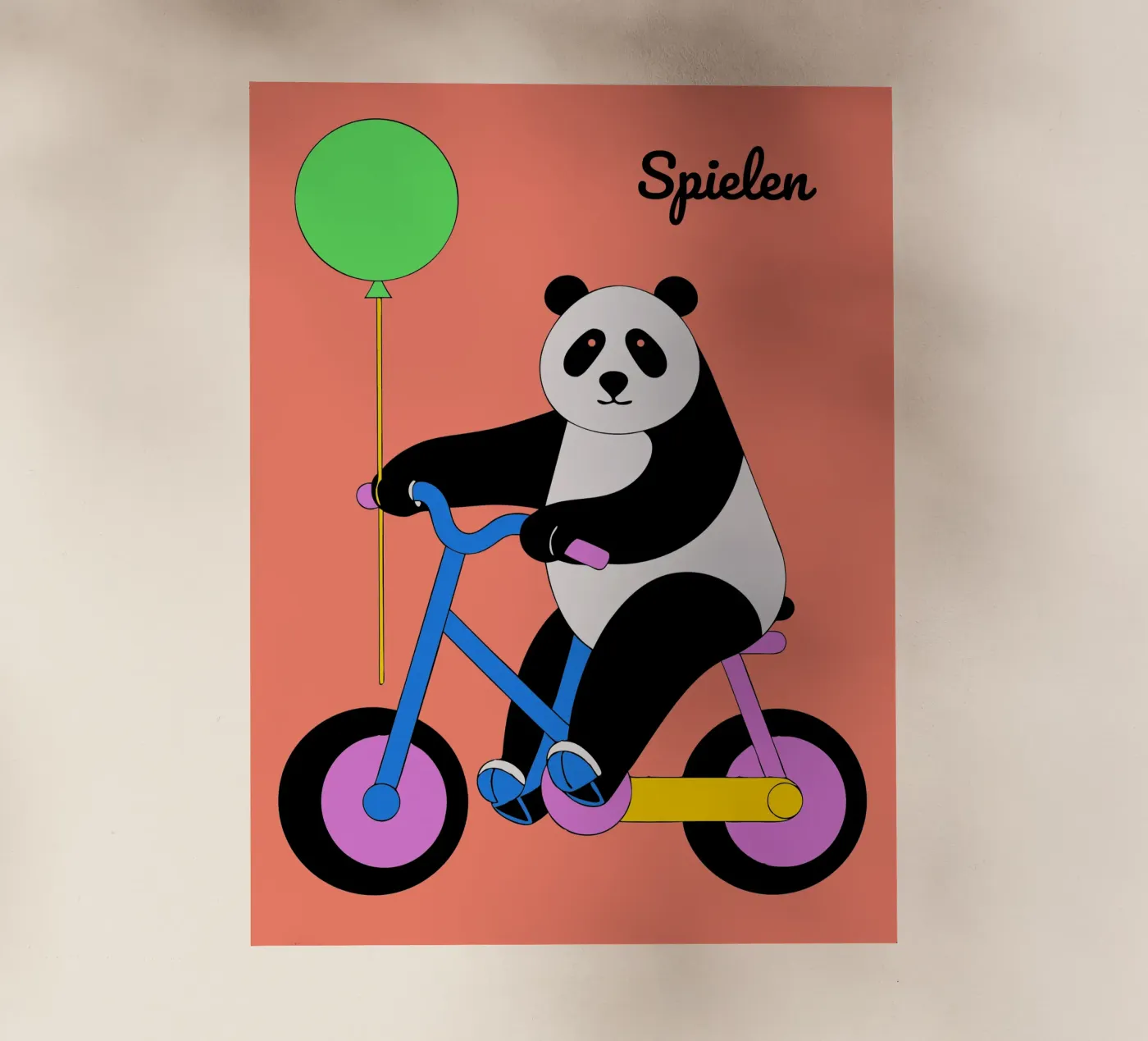 Panda eet bamboe backlit folie van OUR SHOP