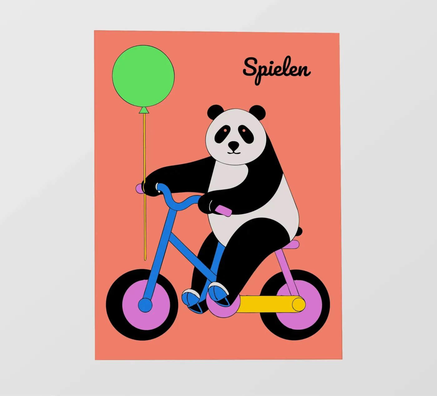 Panda eet bamboe backlit folie van OUR SHOP