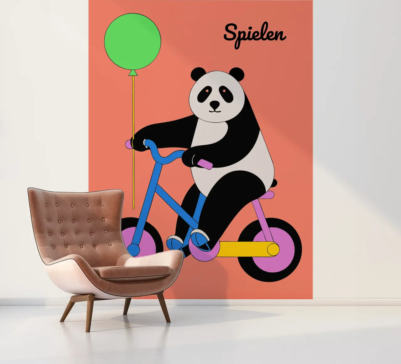 Panda eet bamboe fotobehang van OUR SHOP