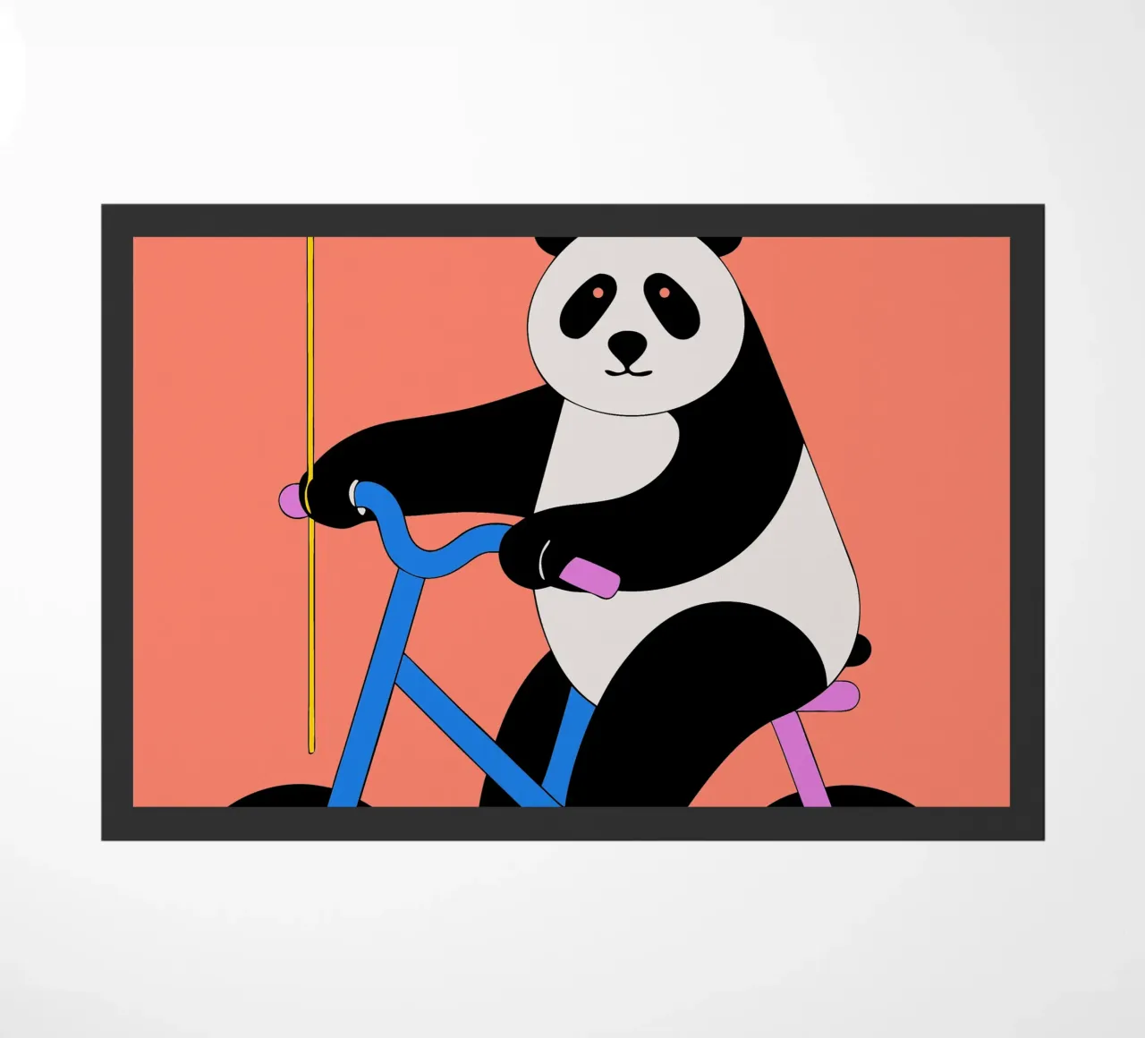 Panda eet bamboe deurmat van OUR SHOP