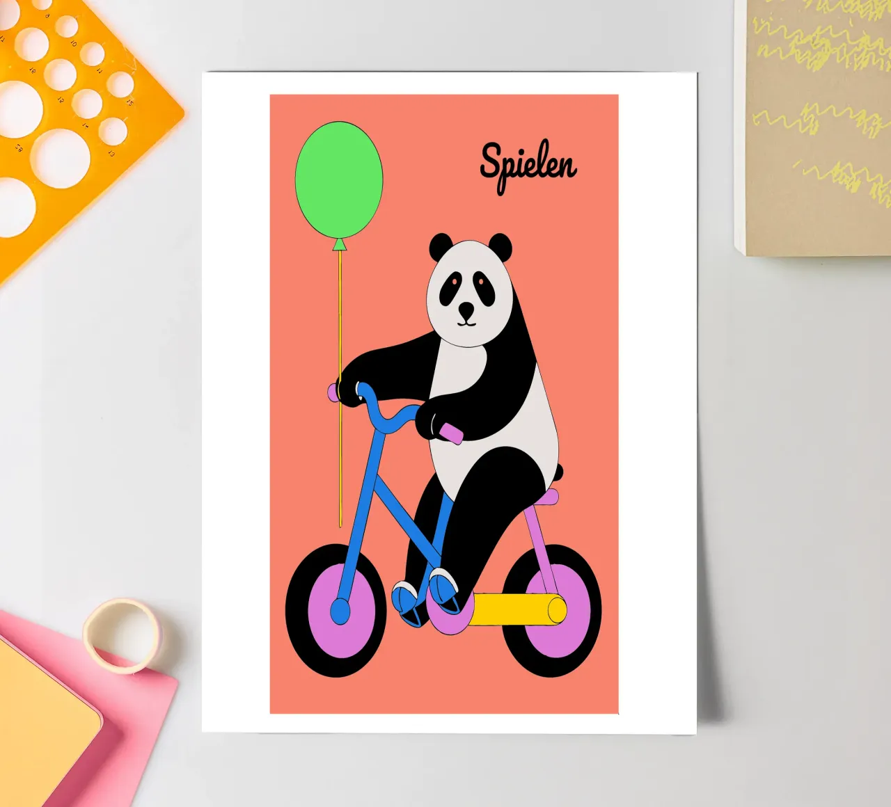 Panda Eating Bamboo stickervel van OUR SHOP