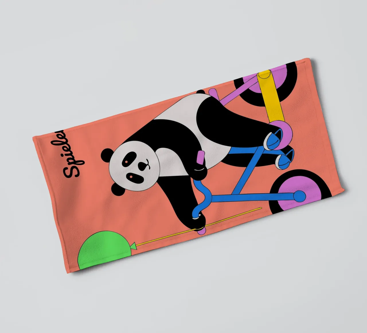 Panda eet bamboe badhanddoek van OUR SHOP