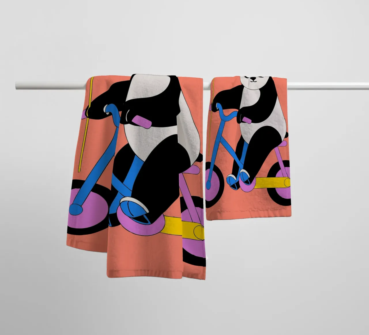 Panda eet bamboe badhanddoek van OUR SHOP