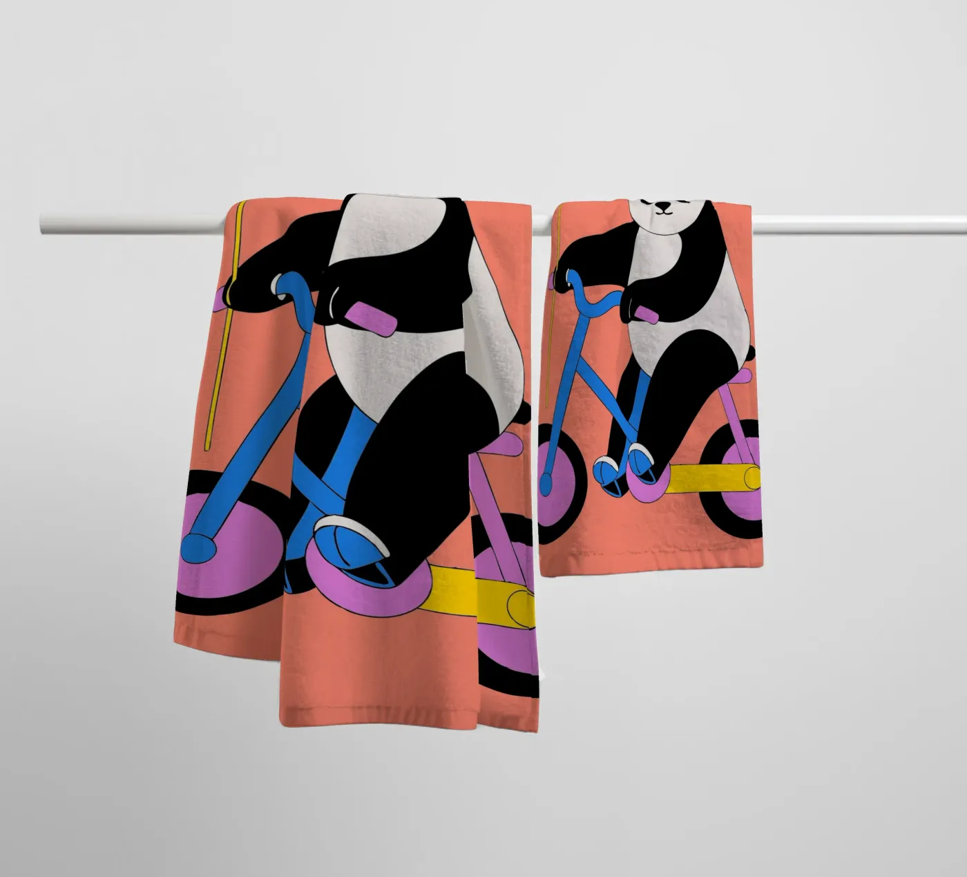 Panda Eating Bamboo badhanddoek van OUR SHOP