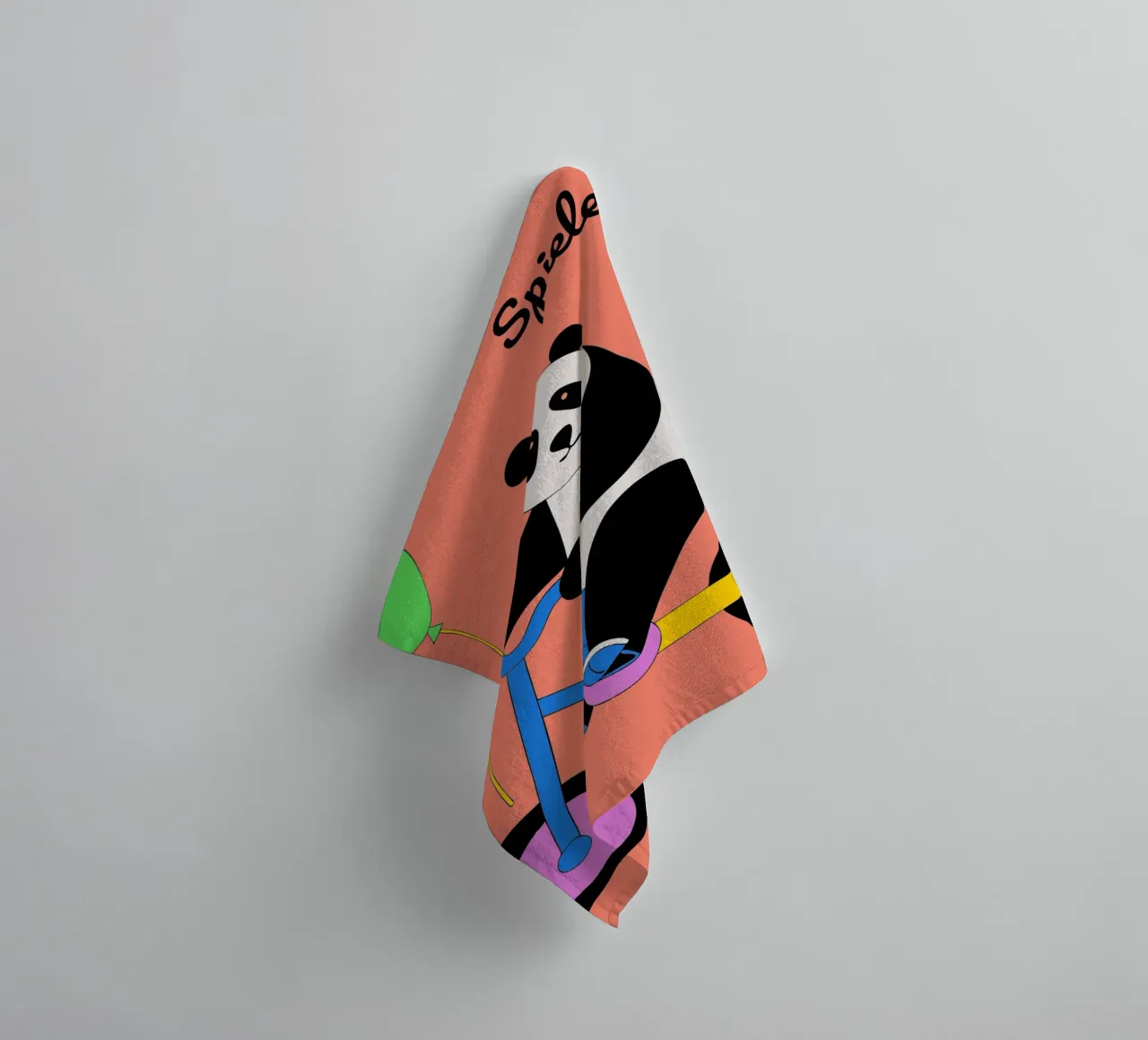 Panda eet bamboe badhanddoek van OUR SHOP