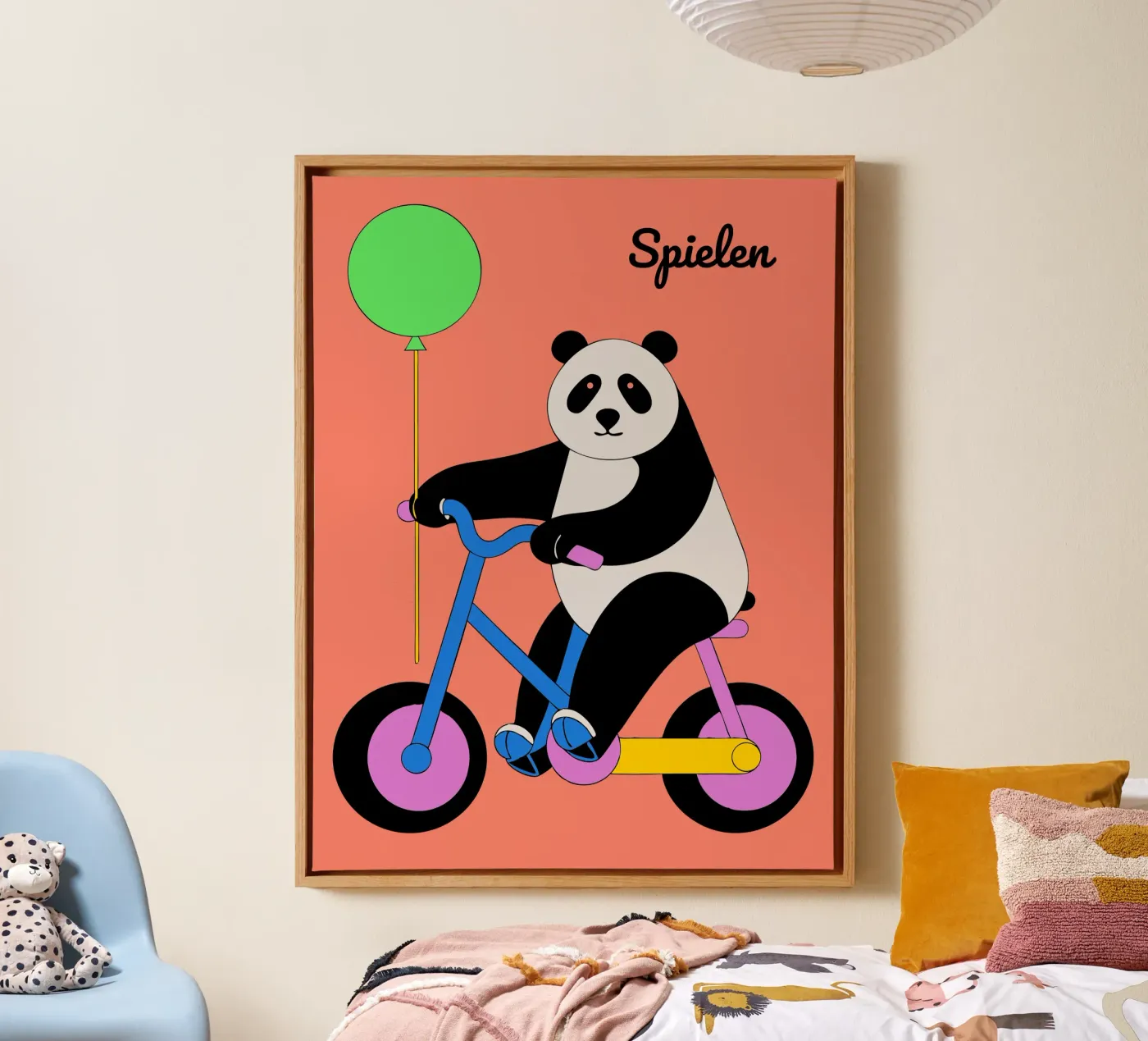 Panda Eating Bamboo toile de OUR SHOP