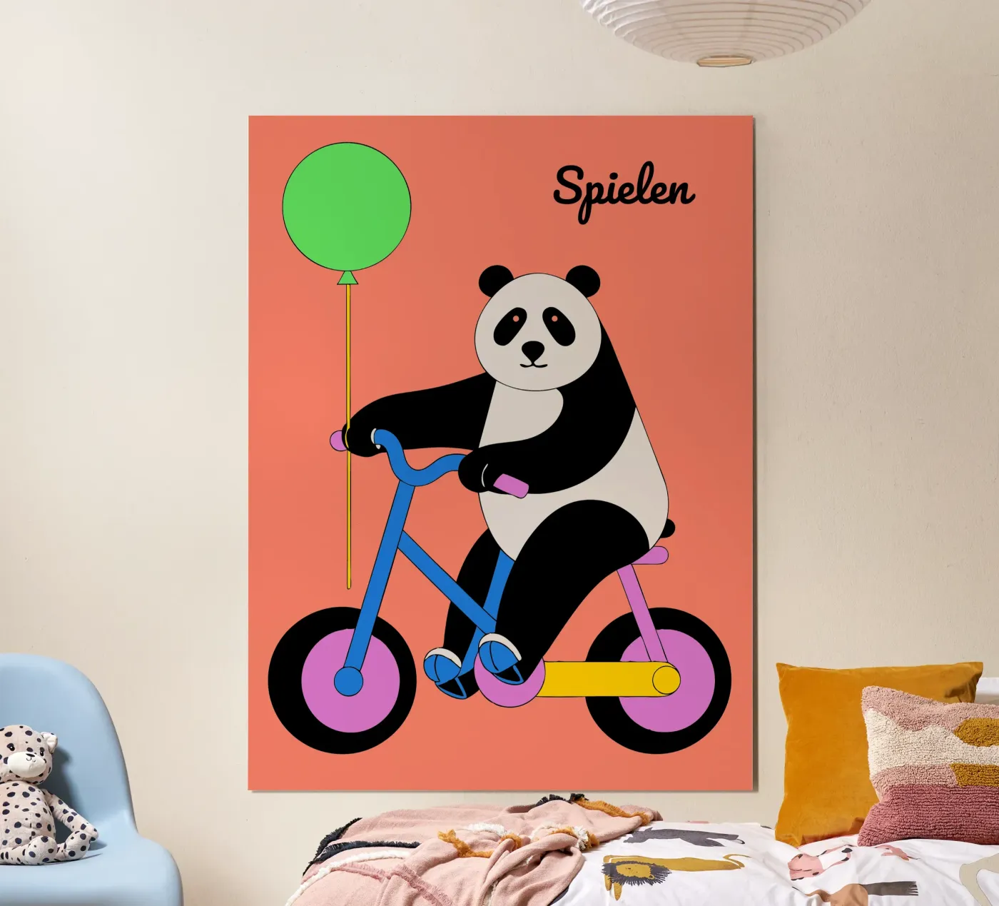 Panda Eating Bamboo poster van OUR SHOP