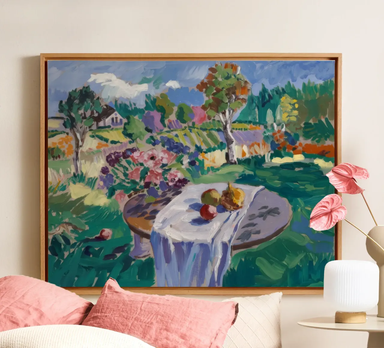 Garden's Verdant Feast canvas by Celestial Harmony