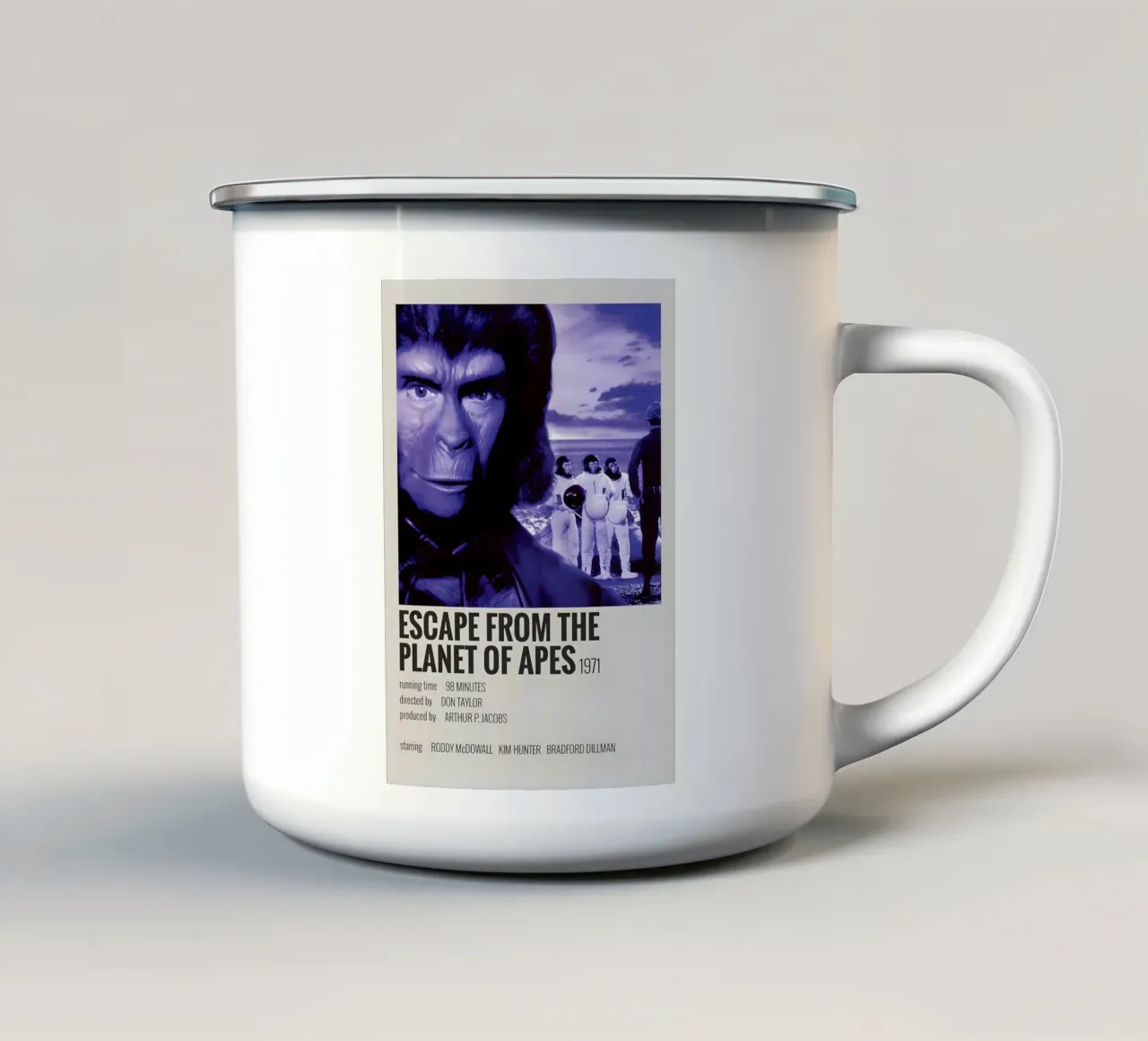 ESCAPE FROM THE PLANET OF APES 1971 tazza in smalto da MVFminimalist