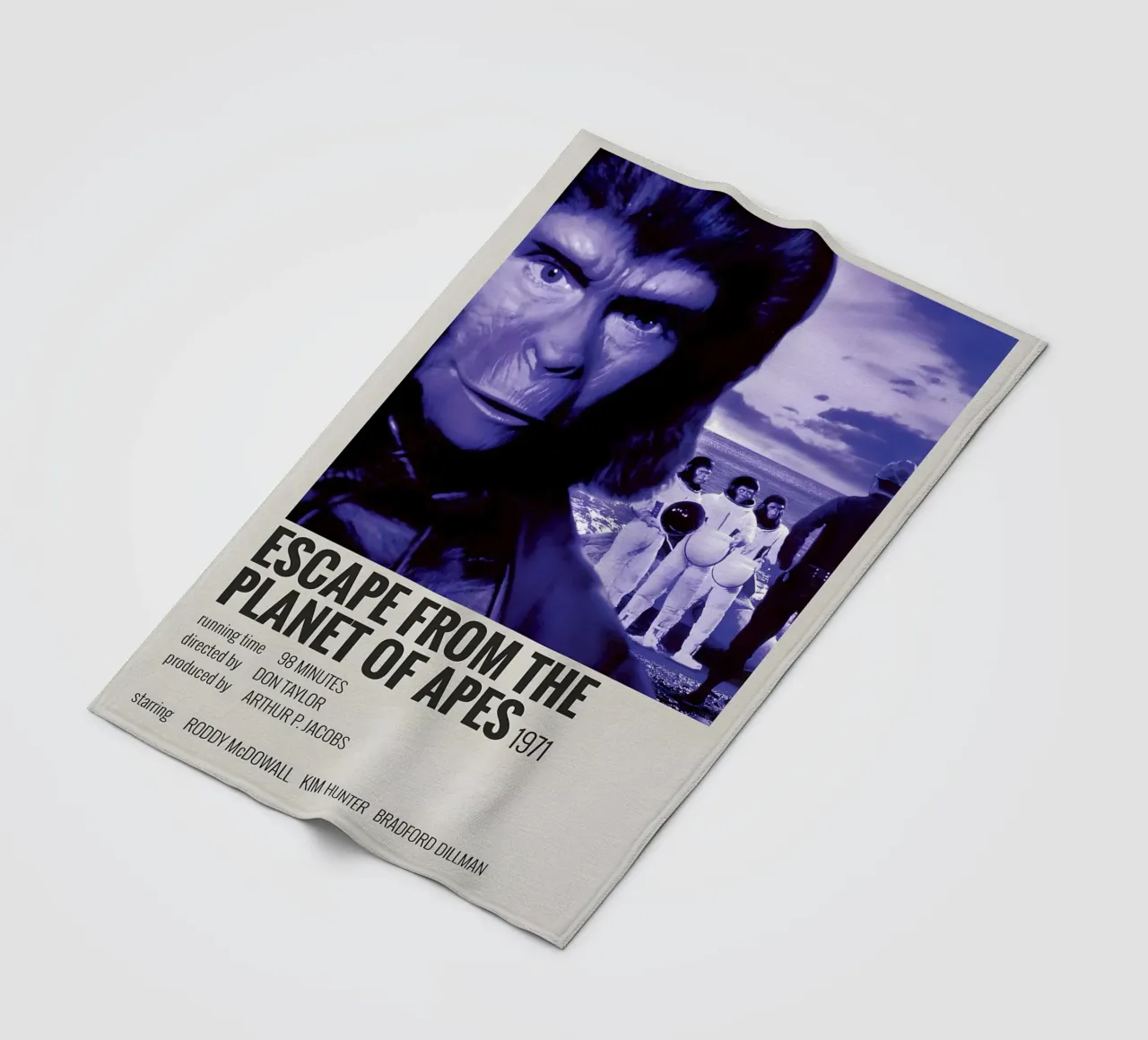 ESCAPE FROM THE PLANET OF APES 1971 coperta in pile da MVFminimalist
