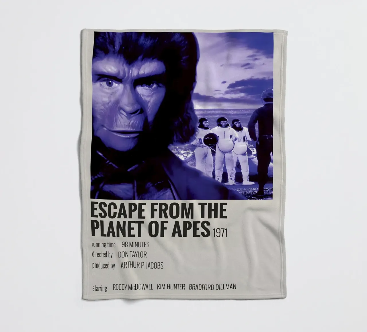 ESCAPE FROM THE PLANET OF APES 1971 coperta in pile da MVFminimalist