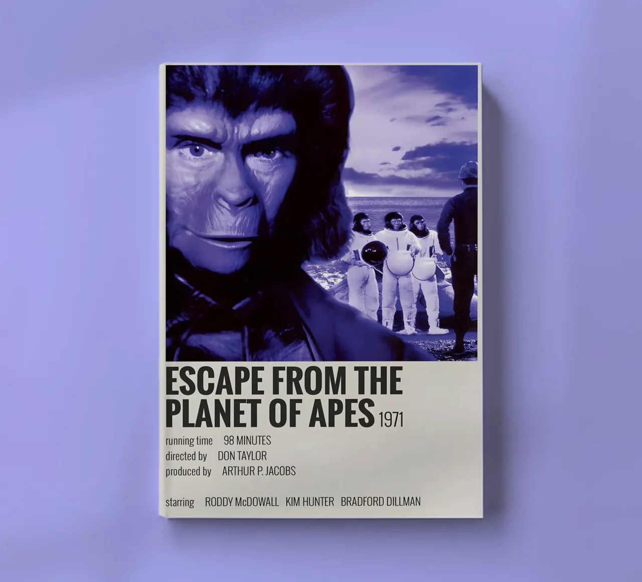 ESCAPE FROM THE PLANET OF APES 1971 notebook by MVFminimalist