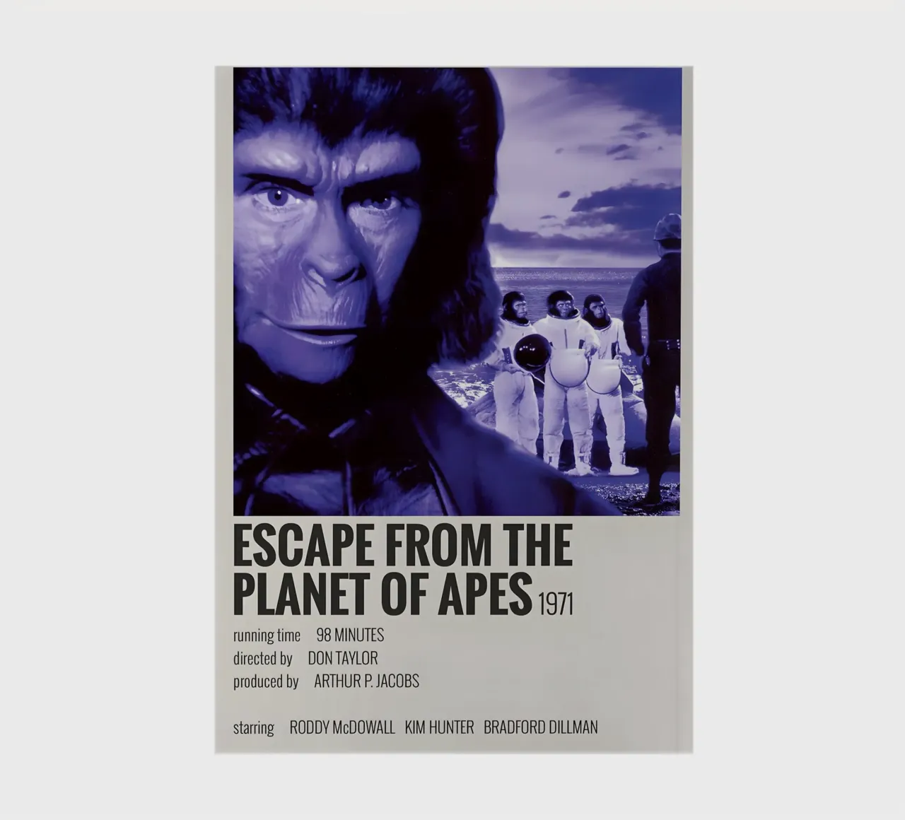 ESCAPE FROM THE PLANET OF APES 1971 notebook by MVFminimalist