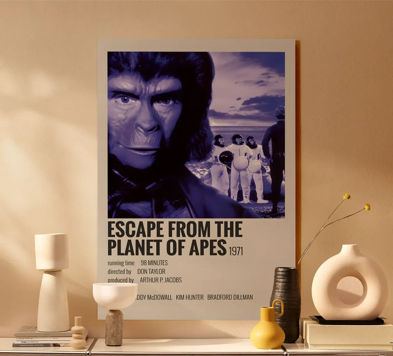 ESCAPE FROM THE PLANET OF APES 1971 alluminio dibond da MVFminimalist