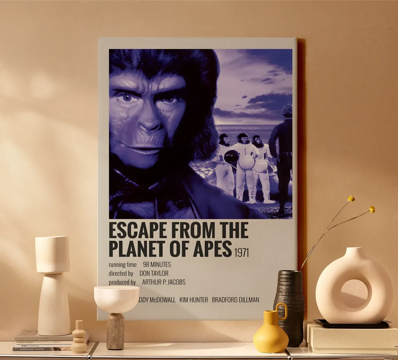 ESCAPE FROM THE PLANET OF APES 1971 tela con Cornice a cassetta da MVFminimalist