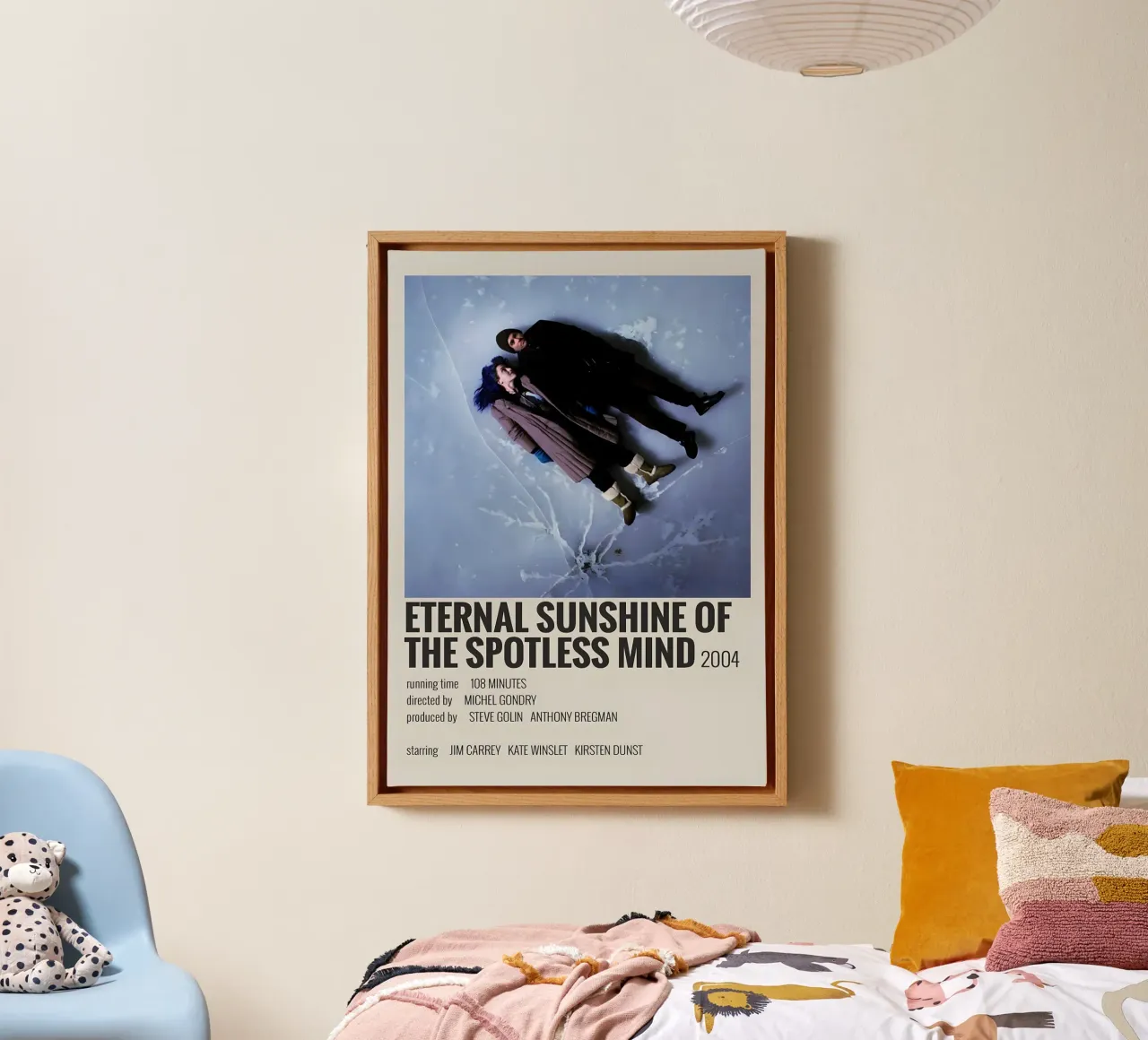 ETERNAL SUNSHINE OF THE SPOTLESS MIND 2004 canvas met Baklijst van MVFminimalist
