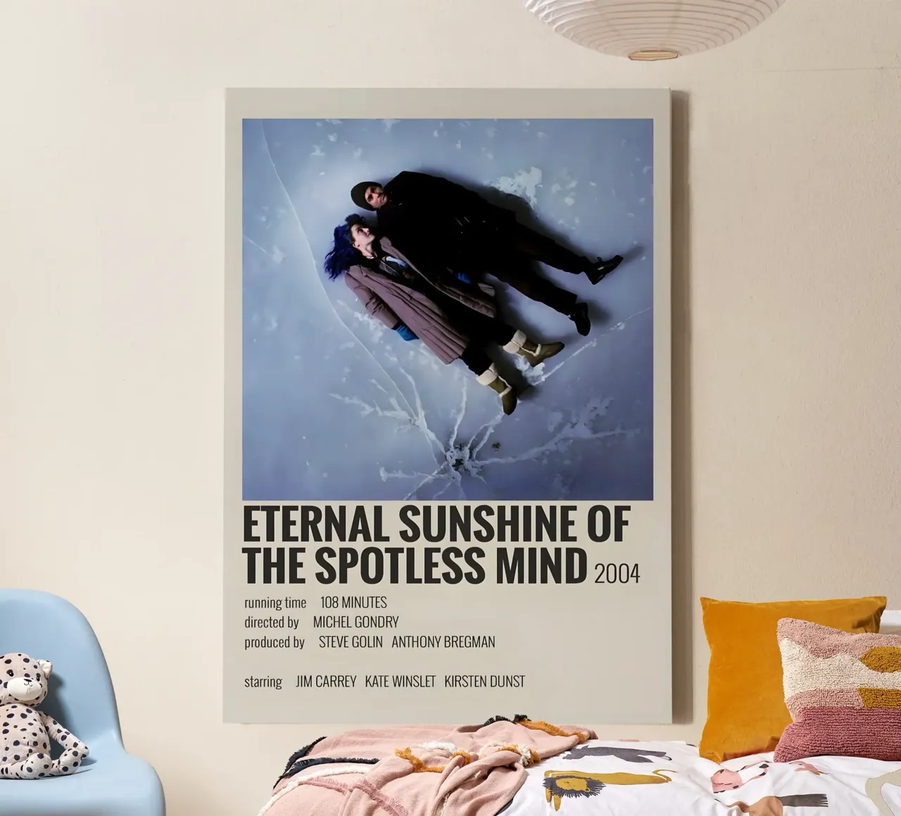 ETERNAL SUNSHINE OF THE SPOTLESS MIND 2004 canvas met Baklijst van MVFminimalist