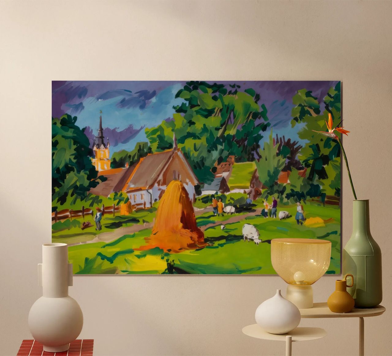 Pastorales Dorfglück Poster von Celestial Harmony
