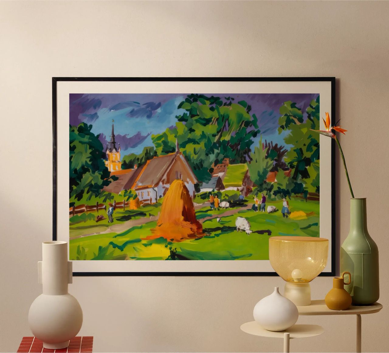 Pastorales Dorfglück Poster von Celestial Harmony