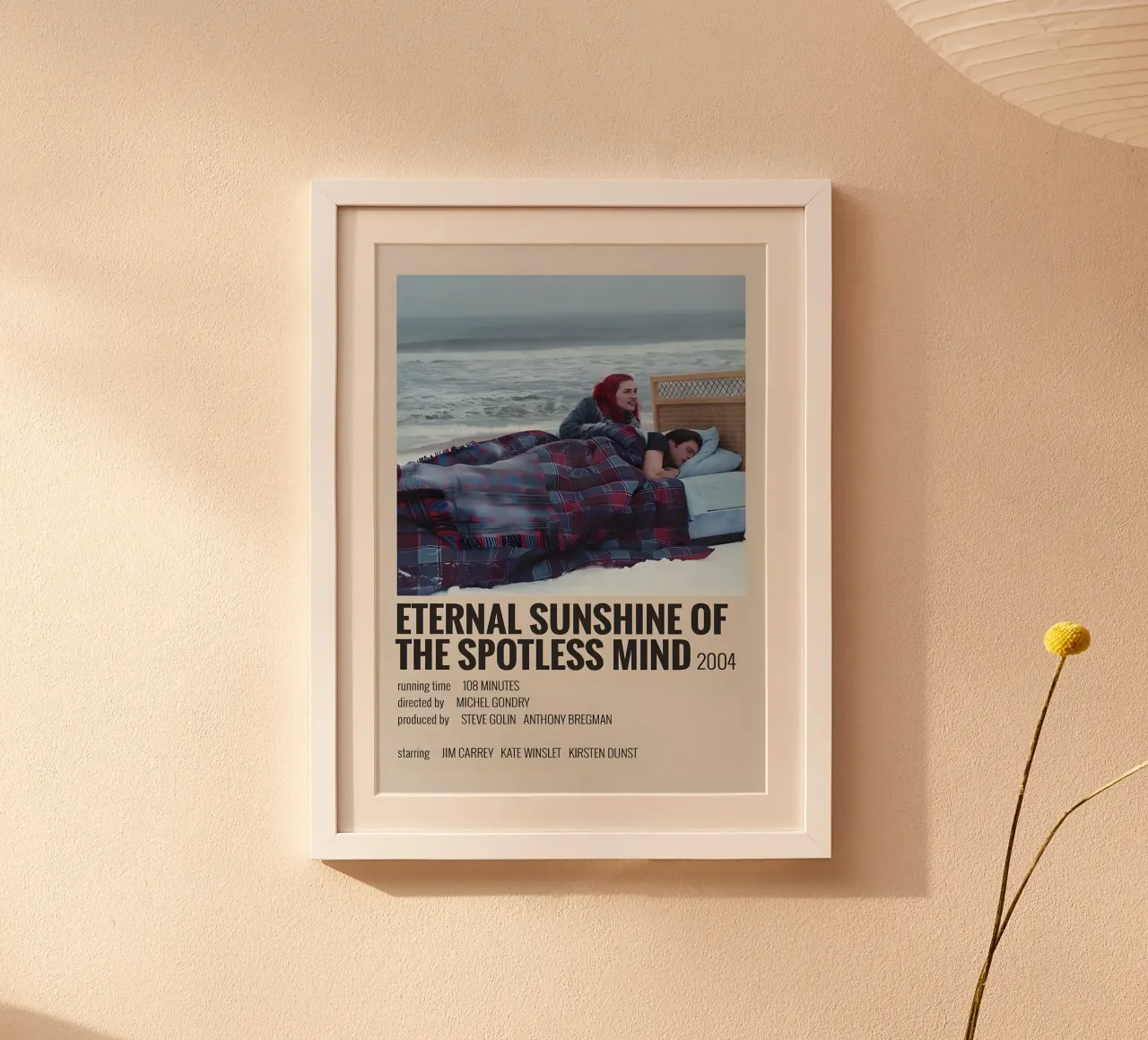 ETERNAL SUNSHINE OF THE SPOTLESS MIND 2004 poster con telaio in legno da MVFminimalist