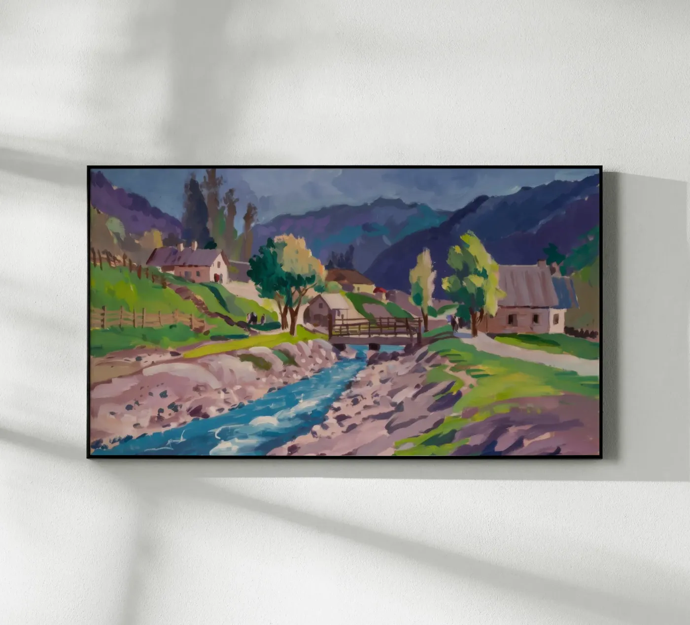 Riverside Tranquil Flow acrylic glass by Celestial Harmony