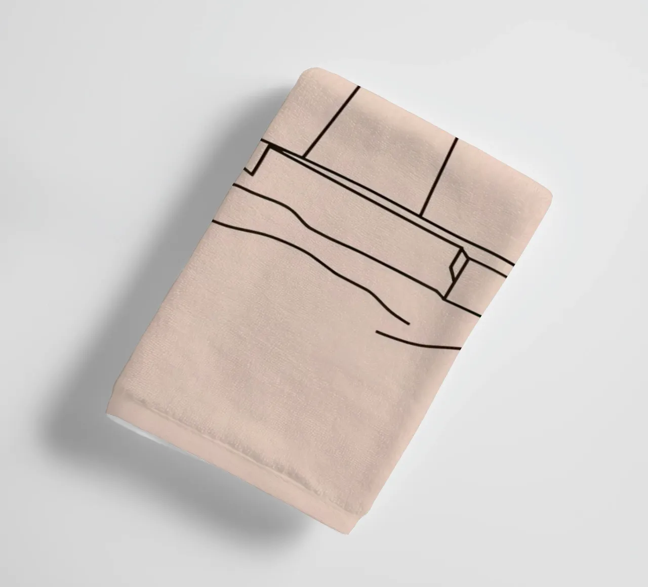 Lighthouse standing calm sea at dusk with gentle waves towel by DesignDoodle