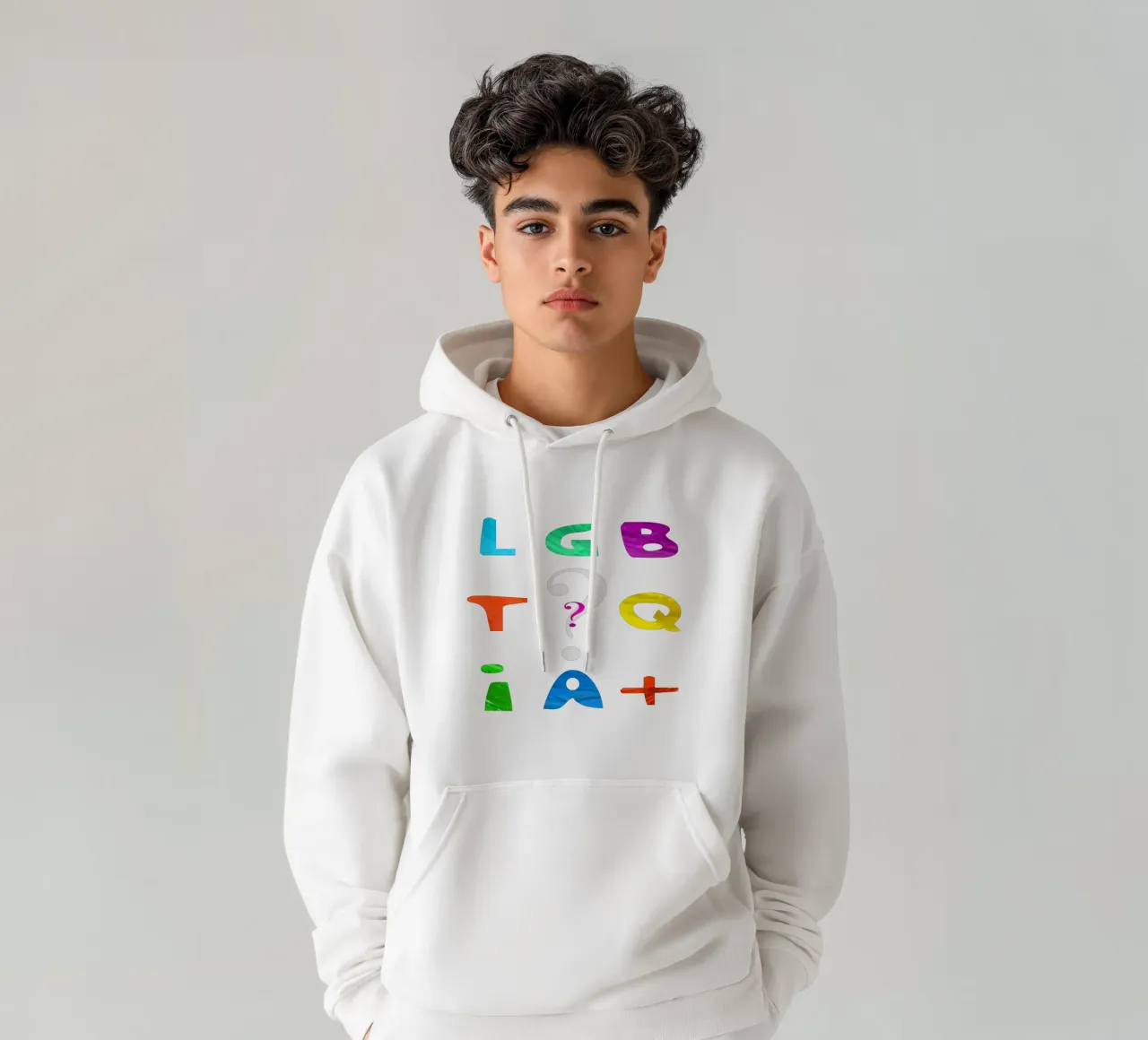 L G B T Q I A + felpa con cappuccio da Vintage Van Gogh