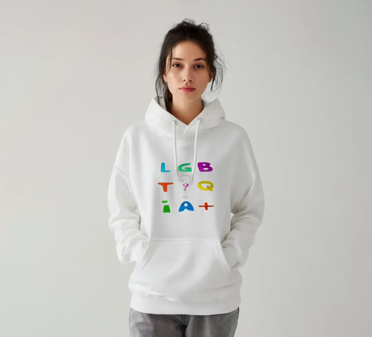 L G B T Q I A + felpa con cappuccio da Vintage Van Gogh