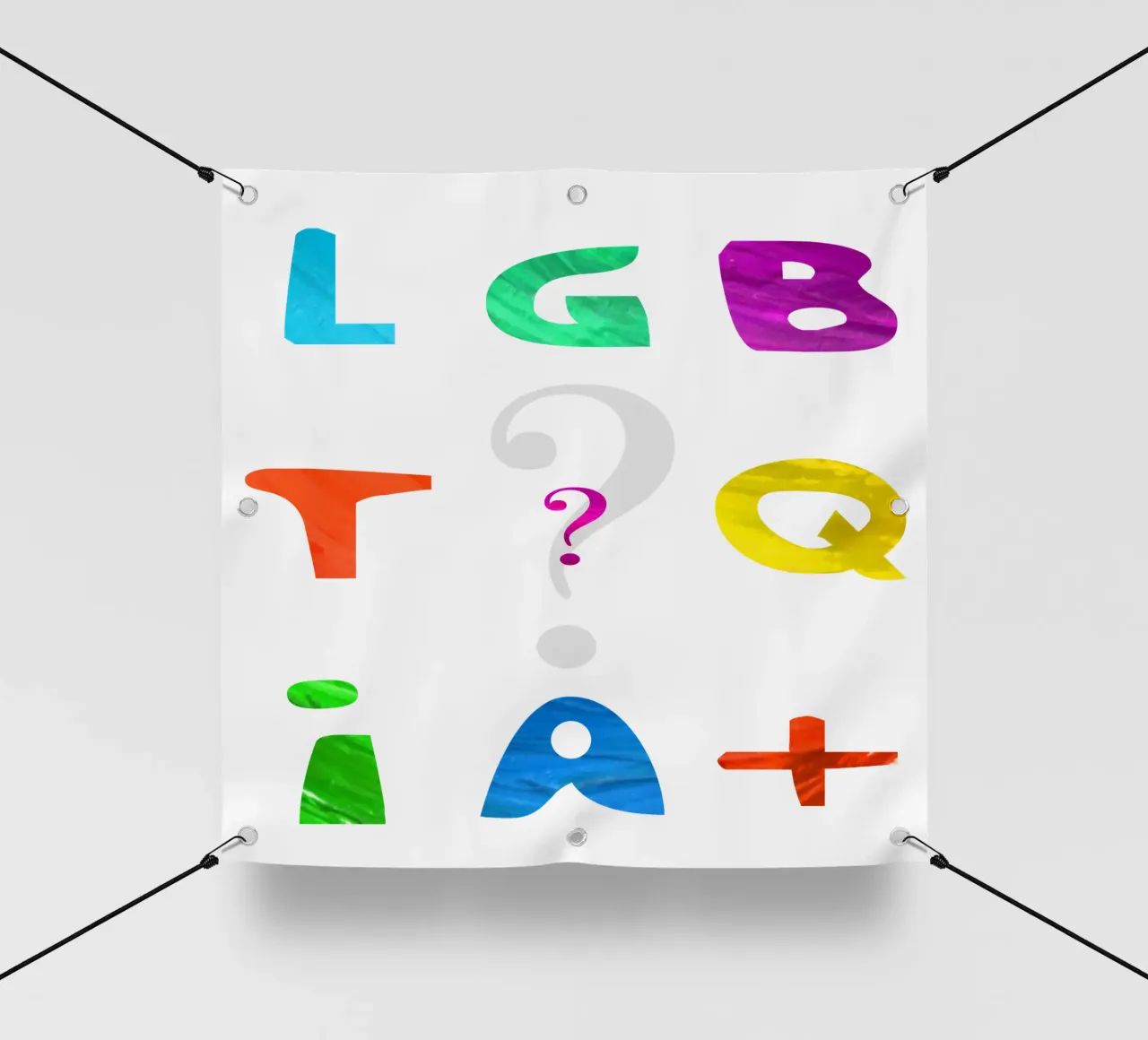 L G B T Q I A + telo in pvc da Vintage Van Gogh