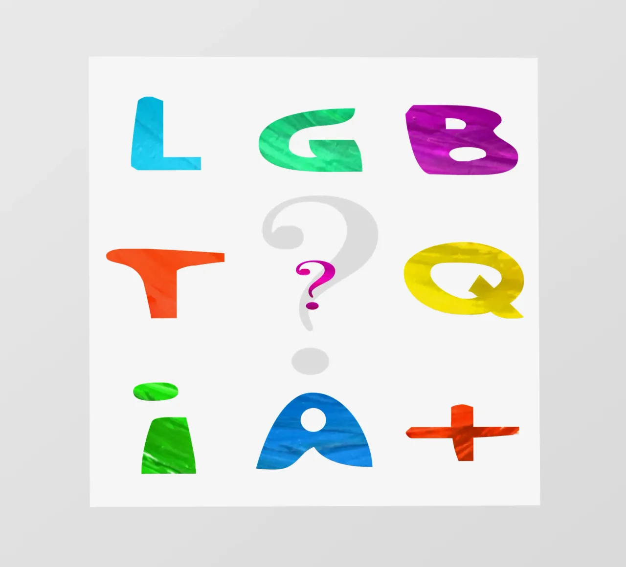 L G B T Q I A + telo in pvc da Vintage Van Gogh