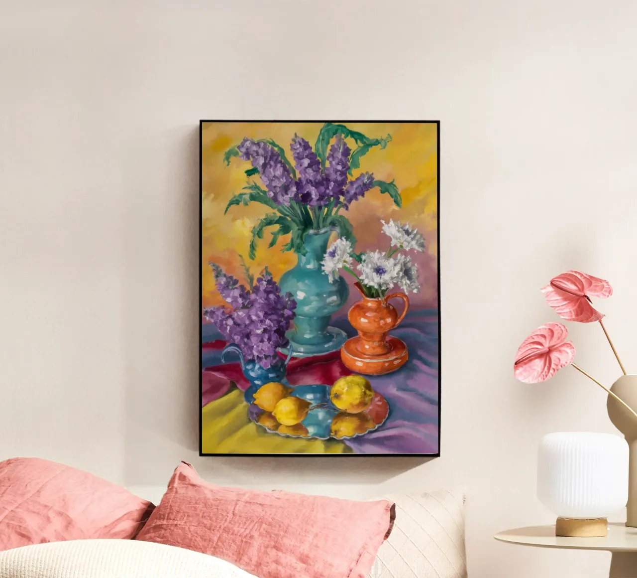 Chromatische bloemenpracht acryl van Celestial Harmony