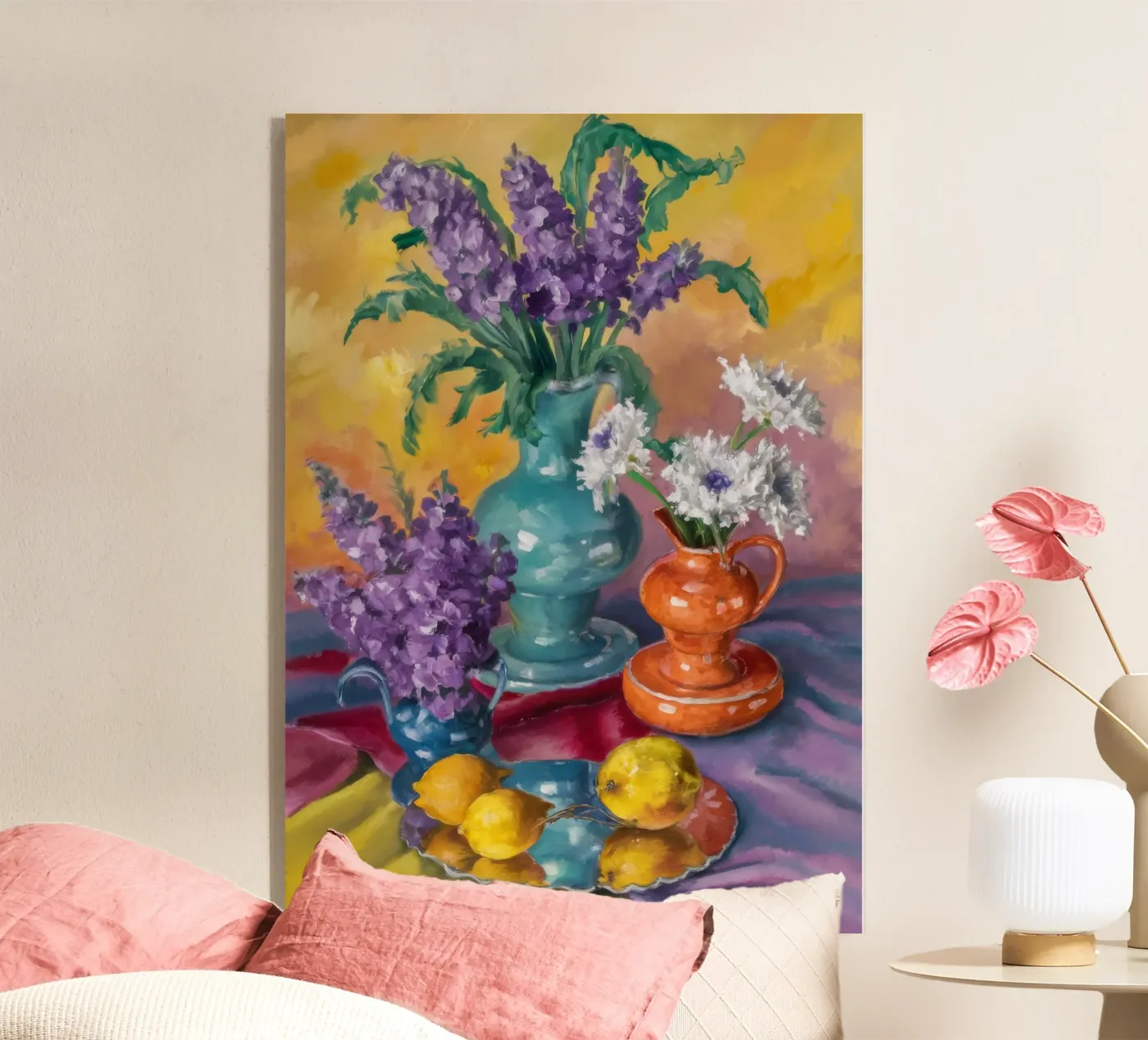 Chromatische bloemenpracht acryl van Celestial Harmony