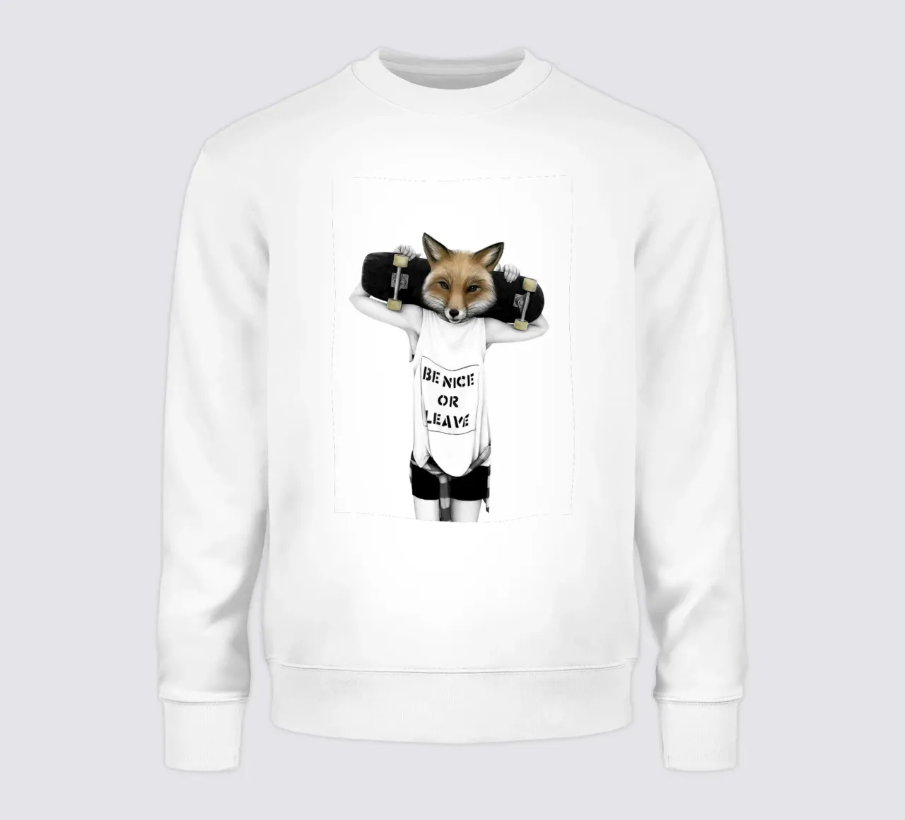 Wees aardig of vertrek sweatshirt van kichirou