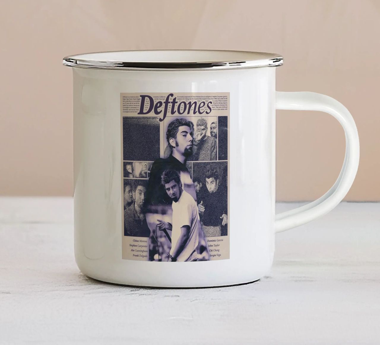 Deftones tazza in smalto da exelophendri