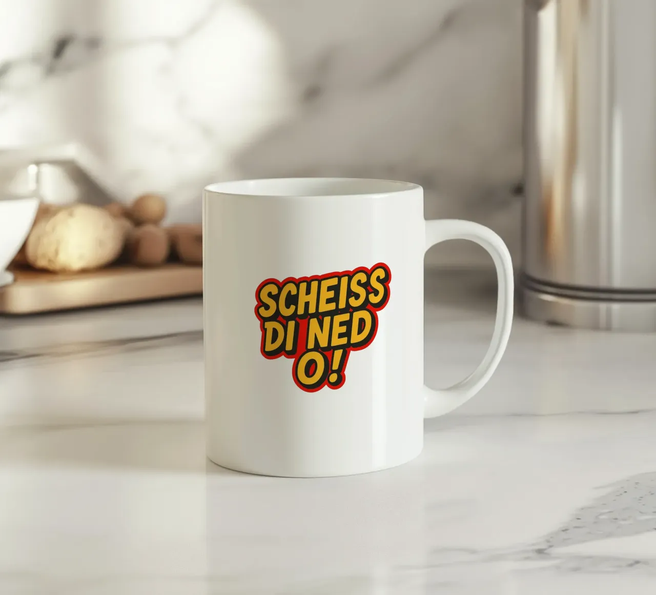 SCHEISS DI NED O! tazza in ceramica da Vintage Van Gogh