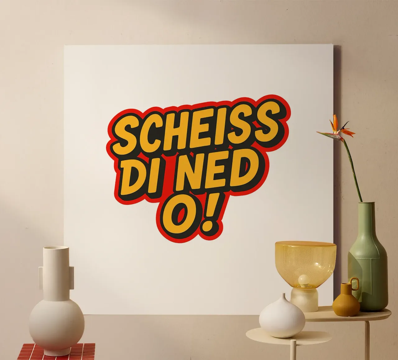 SCHEISS DI NED O! tela da Vintage Van Gogh