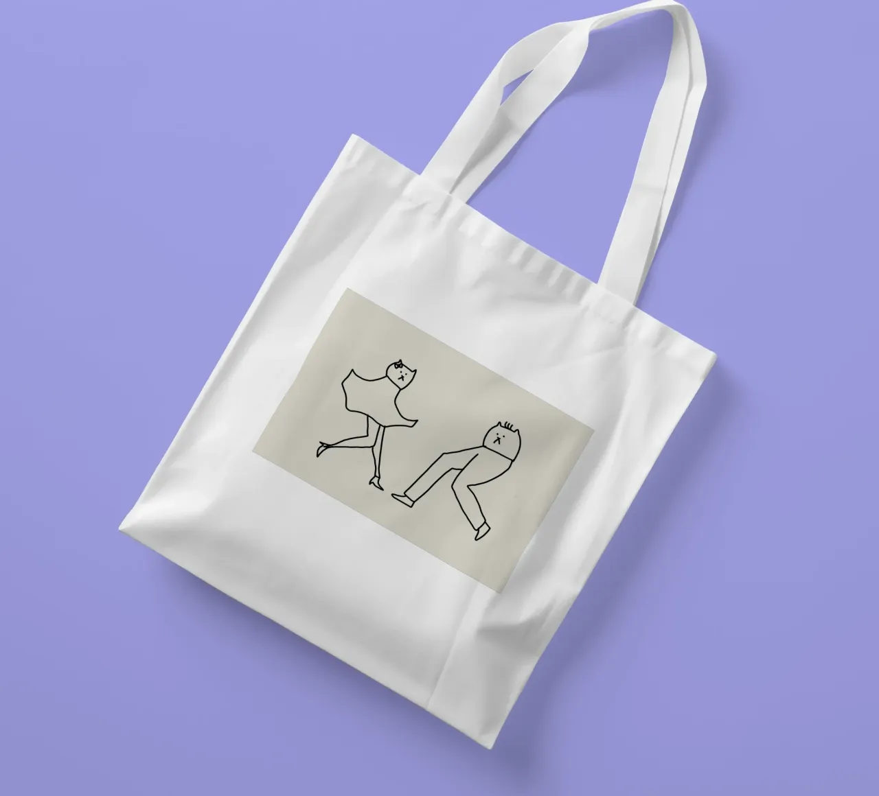 Gatti ballerini 2 borsa in juta da Little Dean