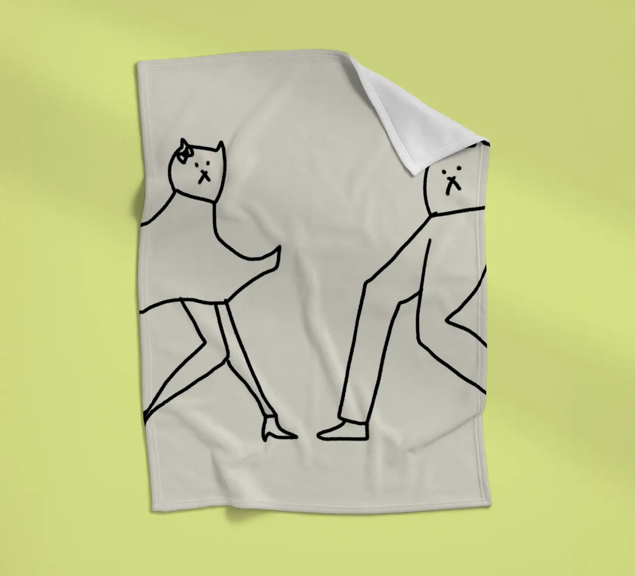 Dansende katten 2 fleecedeken van Little Dean