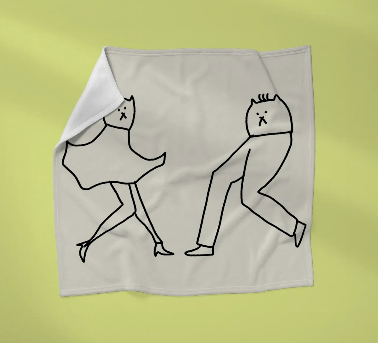 Dansende katten 2 fleecedeken van Little Dean