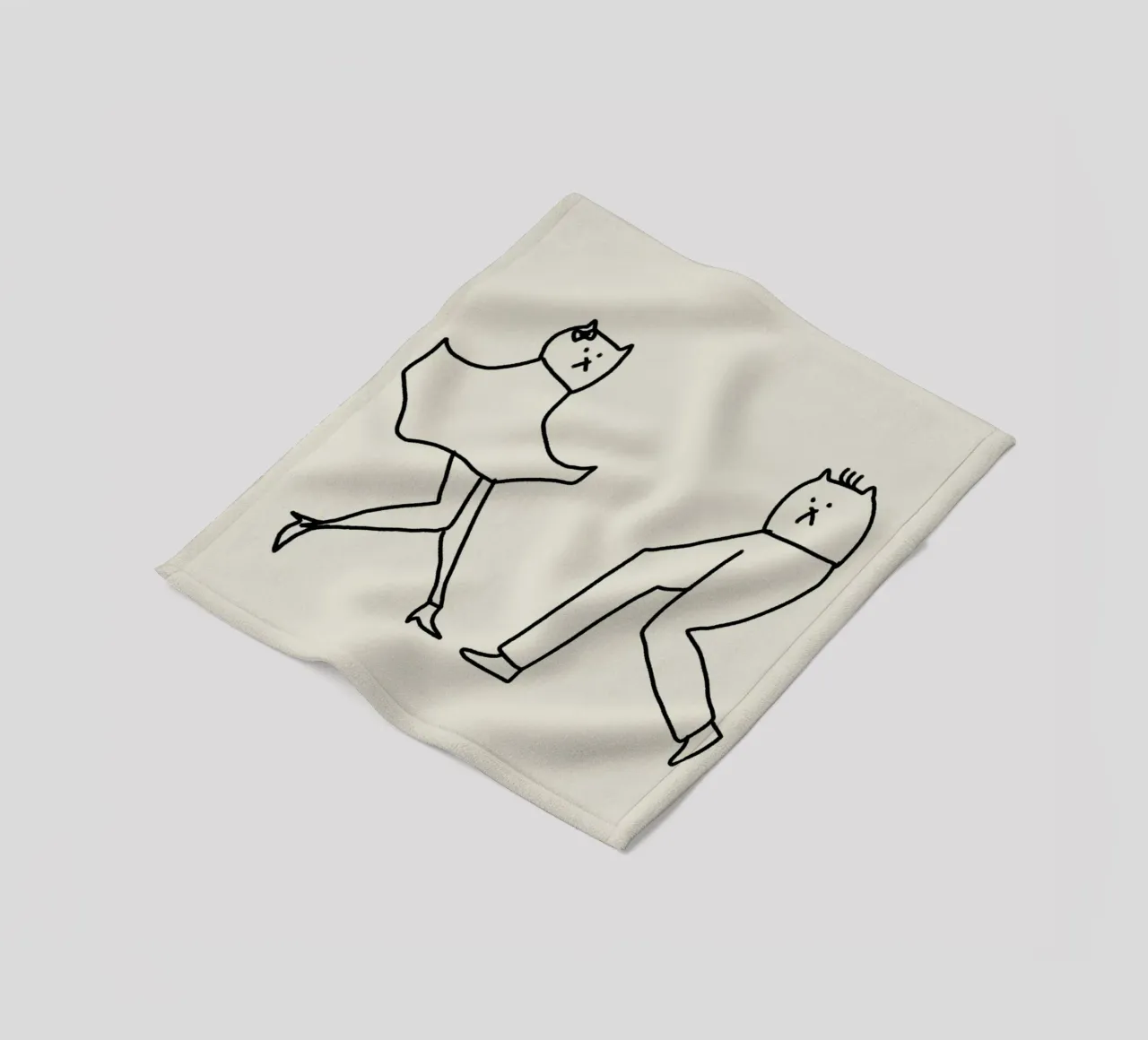 Dansende katten 2 fleecedeken van Little Dean