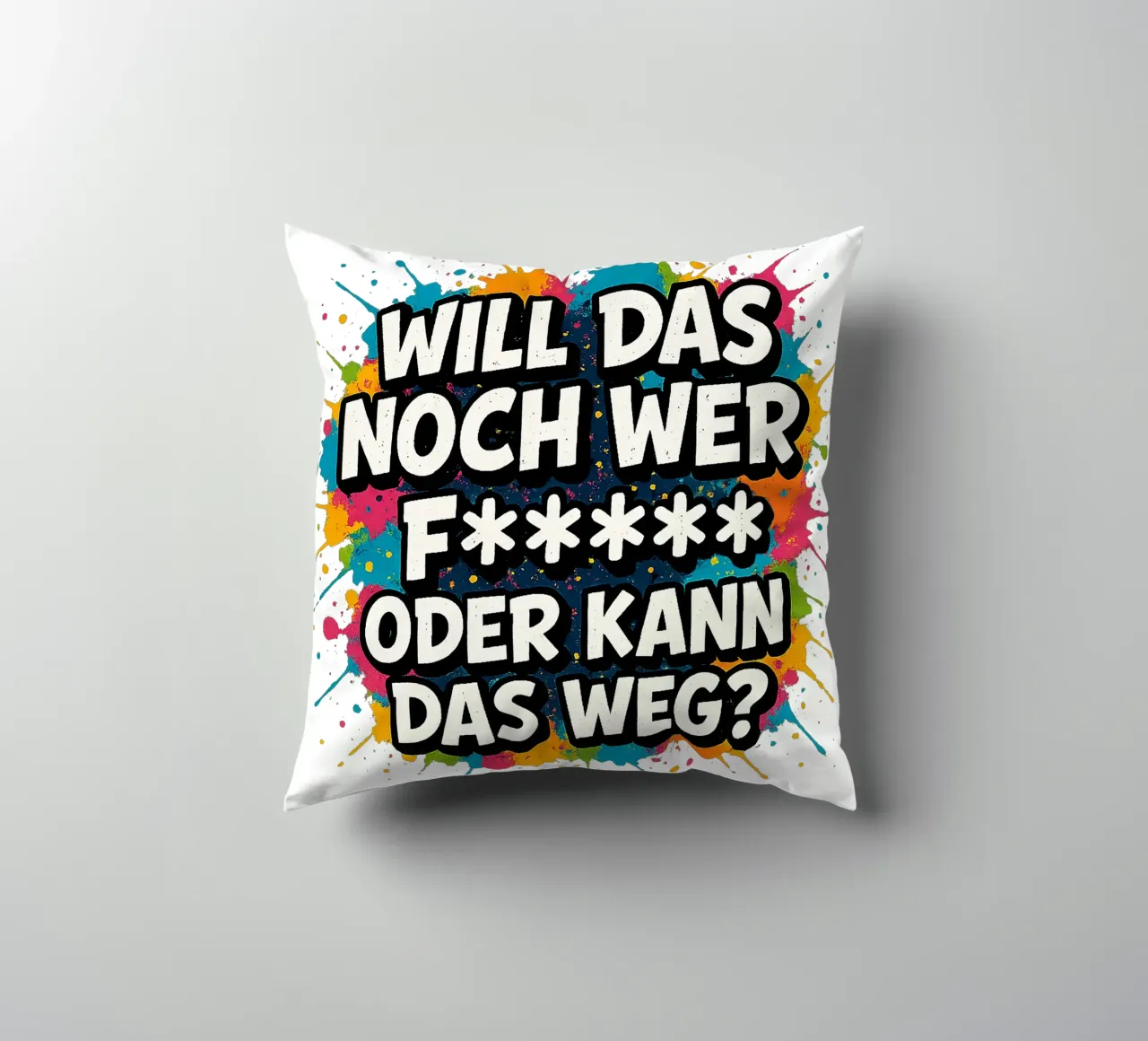 WILL DAS NOCH WER F***** ODER KANN DAS WEG? Kissen von Vintage Van Gogh
