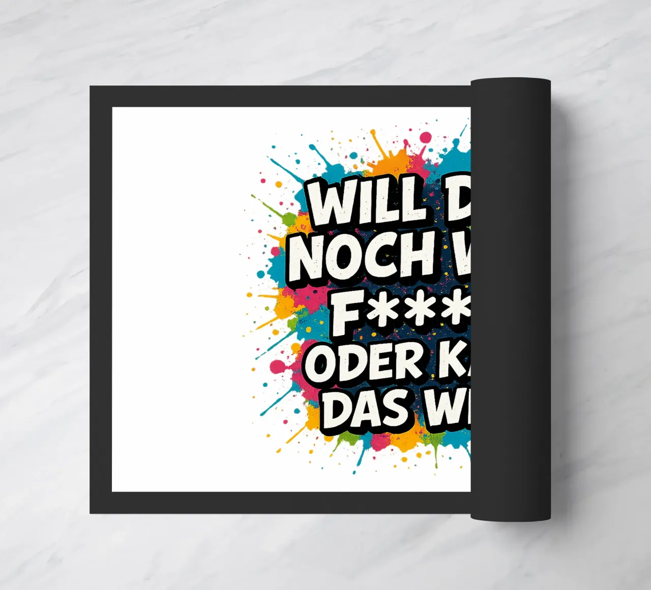WILL DAS NOCH WER F***** ODER KANN DAS WEG? Fußmatte von Vintage Van Gogh